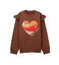 Girls Fleece Sweatshirt Heart